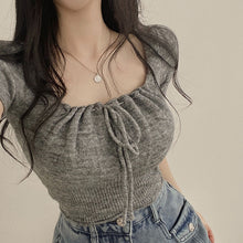 画像をギャラリービューアに読み込む, スクエアカラーニットトップス
