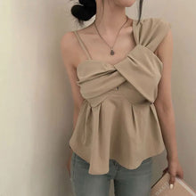 画像をギャラリービューアに読み込む, カシュクールデザインキャミソールトップス
