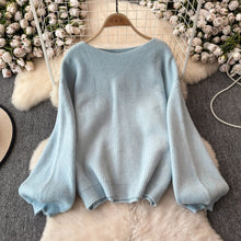 画像をギャラリービューアに読み込む, パフスリーブニットセーター＆ロングスカートセットアップ
