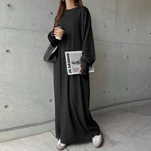 画像をギャラリービューアに読み込む, 無地シンプルコーデカジュアルワンピーススリット
