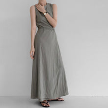 画像をギャラリービューアに読み込む, ラップワンピースカシュクールデザインノースリーブワンピース
