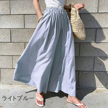 画像をギャラリービューアに読み込む, 無地けだるい風カジュアルパンツガウチョパンツスカンツボトムス
