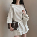 シンプルコーデTシャツ＆ショートパンツセットアップ