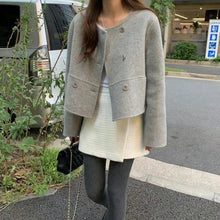 画像をギャラリービューアに読み込む, ラシャコートシンプルコーデアウター
