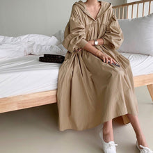 画像をギャラリービューアに読み込む, フード付きカジュアルワンピース
