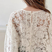 画像をギャラリービューアに読み込む, レーストラペットスリットブラウストップス
