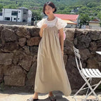 ギャザーデザインキャミワンピースカジュアルワンピース