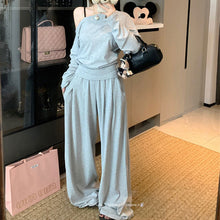 画像をギャラリービューアに読み込む, 無地ショルダーＴシャツ＆カジュアルパンツセットアップ
