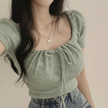 画像をギャラリービューアに読み込む, スクエアカラーニットトップス
