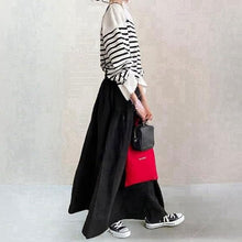 画像をギャラリービューアに読み込む, ボーダー柄長袖Tシャツ＆サスベンダースカートセットアップ
