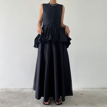 画像をギャラリービューアに読み込む, 重ね風ノースリーブワンピースカジュアルワンピース
