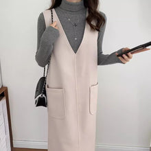 画像をギャラリービューアに読み込む, Ｖネックカジュアルワンピース
