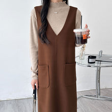 画像をギャラリービューアに読み込む, Ｖネックカジュアルワンピース
