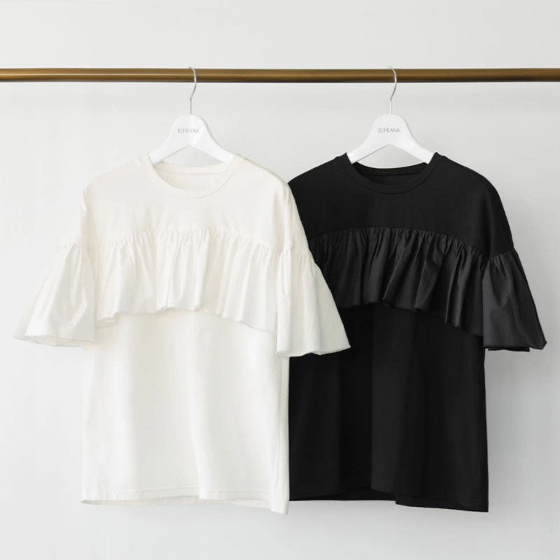 フリル裾無地Tシャツトップス
