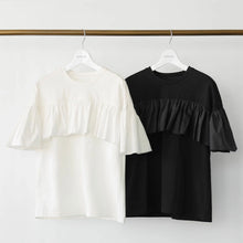 画像をギャラリービューアに読み込む, フリル裾無地Tシャツトップス
