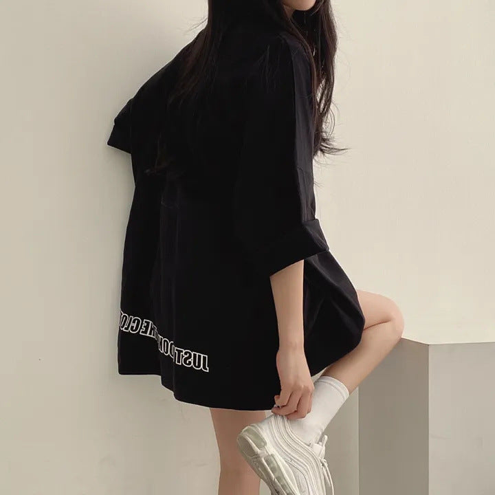 アルファペットプリント半袖Tシャツトップス