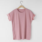 フレンチ袖メッシュ切替袖シンプルコーデTシャツトップス