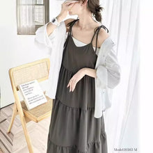 画像をギャラリービューアに読み込む, キャミワンピース調節可能ケーキワンピースカジュアルワンピース
