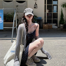 画像をギャラリービューアに読み込む, 薄カーディガン＆花柄キャミワンピースセットアップ
