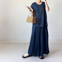 画像をギャラリービューアに読み込む, フレンチ袖トップス＆カジュアルパンツセットアップ
