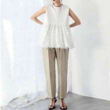 画像をギャラリービューアに読み込む, ノースリーブ切替Tシャツトップス
