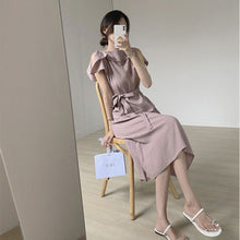 画像をギャラリービューアに読み込む, ボートネックフレア袖デートワンピース
