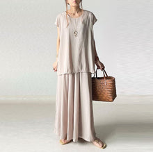 画像をギャラリービューアに読み込む, フレンチ袖トップス＆カジュアルパンツセットアップ
