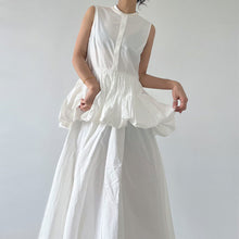 画像をギャラリービューアに読み込む, 重ね風ノースリーブワンピースカジュアルワンピース
