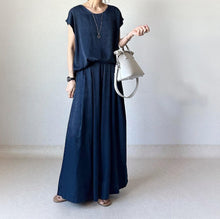 画像をギャラリービューアに読み込む, フレンチ袖トップス＆カジュアルパンツセットアップ
