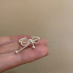 3 本組 リングセット リボン / パール / チェーン シルバーカラー 可愛いアクセサリー
