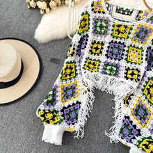 画像をギャラリービューアに読み込む, 配色切替タッセルニットトップス
