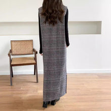 画像をギャラリービューアに読み込む, チェック柄Ｖネックベストワンピースカジュアルワンピース
