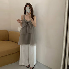 画像をギャラリービューアに読み込む, ダブル２WAYメッシュワンピースリボンカジュアルワンピース
