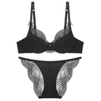 【ブラセット】レース ブラジャー + ショーツ 上下セット 谷間メイク 盛れる 大人可愛い