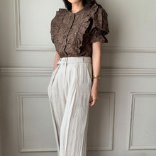 画像をギャラリービューアに読み込む, 透かし彫りレースブラウストップス
