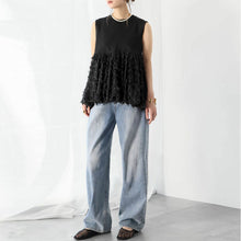 画像をギャラリービューアに読み込む, ノースリーブ切替Tシャツトップス
