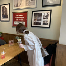 画像をギャラリービューアに読み込む, プリーツフレア裾カジュアルワンピース
