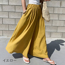 画像をギャラリービューアに読み込む, 無地けだるい風カジュアルパンツガウチョパンツスカンツボトムス
