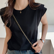 画像をギャラリービューアに読み込む, フレンチ袖無地シンプルコーデTシャツトップス
