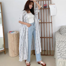 画像をギャラリービューアに読み込む, エスニック花柄2スタイルカジュアルワンピースカーディガン
