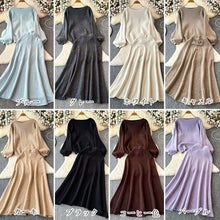 画像をギャラリービューアに読み込む, パフスリーブニットセーター＆ロングスカートセットアップ
