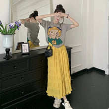 画像をギャラリービューアに読み込む, ガールズかわいいプリントニットトップス2カラー選択
