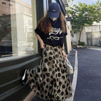 トッド柄Aラインスカートロングスカート