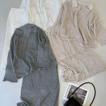 画像をギャラリービューアに読み込む, ケーブルニットカジュアルトップス＆ロングスカートセットアップ
