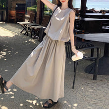 画像をギャラリービューアに読み込む, ノースリーブベストトップス＆ロングスカートセットアップ
