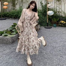 画像をギャラリービューアに読み込む, ショートカーディガン&amp;花柄デートワンピースセットアップ
