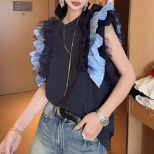 画像をギャラリービューアに読み込む, フリル裾切替Ｔシャツトップス
