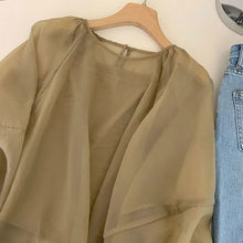 画像をギャラリービューアに読み込む, シースルーブラウスレトロトップス
