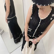 画像をギャラリービューアに読み込む, ニットベストトップス＆ロングスカートセットアップ
