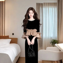 画像をギャラリービューアに読み込む, 配色切替フレア裾トップス＆Ｈラインスカートセットアップ
